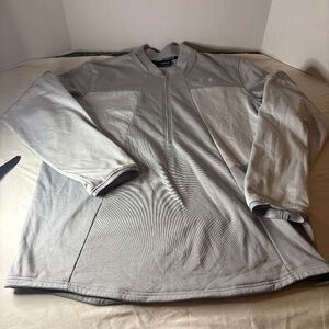 Men UA Under Armour Cold Gear 1/2 Zip XL Pullover Fleece Gray 1359146